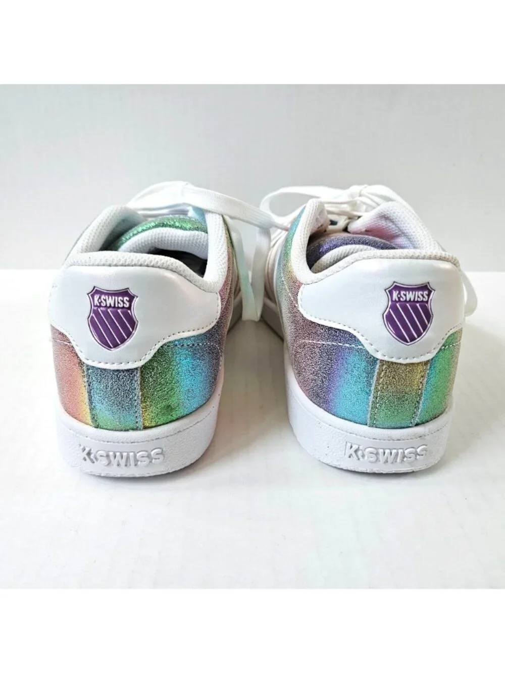 K Swiss Classic VN Varsity Rainbow Pride Sneakers Girls Youth 7 Womens 8.5 NEW